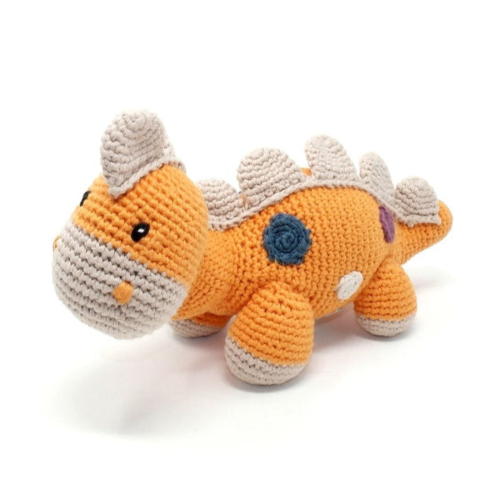 Pebblechild Singapore Dinosaur Rattle Steggi Soft Orange