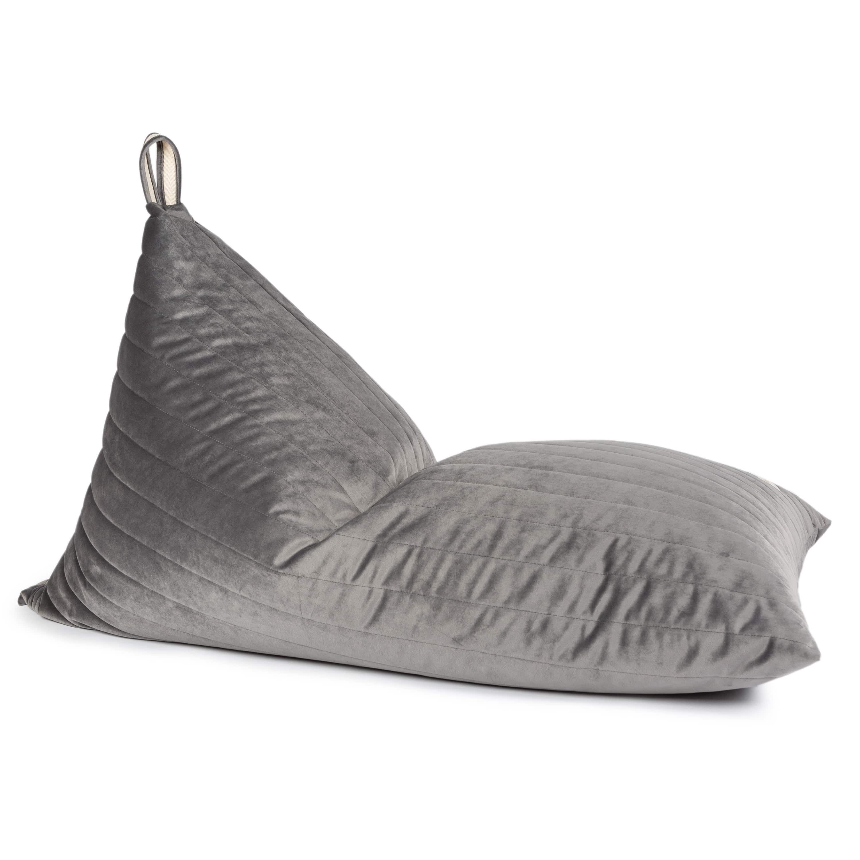Nobodinoz Singapore Bean Bag Essaouira Velvet Slate Grey