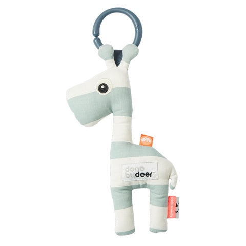 Deer Industries Baby Toy Done by Deer to go friend Raffi Blue. This grey elephant baby toy is great to attach to pram, stroller or baby gym.
