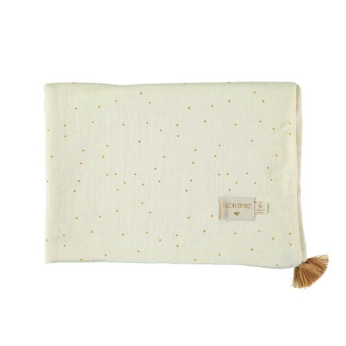 Deer Industries Nobodinoz Singapore, Blanket 70x100 Natural with polka dot, baby accessories