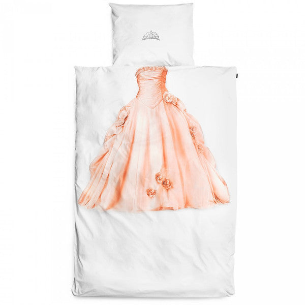Deer Industries Kids bedding snurk Princess Pink Duvet Cover Single size cotton. Fairy Tale bedding for girls.