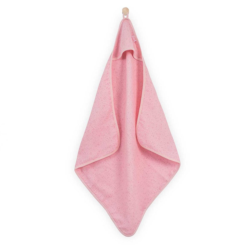 Deer Industries Baby Care Bath Cape Hydrophilic cotton soft pink. Baby girl towel for after bath.  