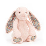 Deer Industries Jellycat Bashful Bunny Blossom Blush. Plush bunny in soft pink, gift for baby girl, toddler or teen. 