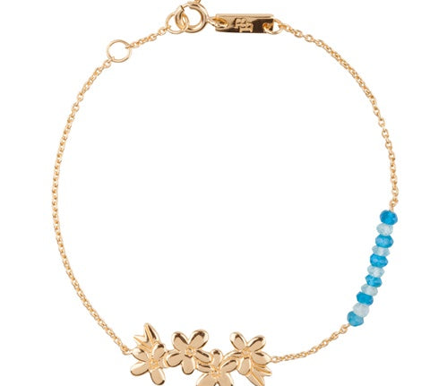 Deer Industries Jewellery Matching Bracelet for mother and daughter. Lennebelle Bloom bracelets sterling silver gold plated flowers. Best gift for grand mother, mother and daughter. Make beautiful memories together. 