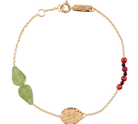 Deer Industries Jewellery Matching Sterling Silver Gold Plated Lady Bug Bracelets for mother and daughter. Lennebelle Grow and Bloom bracelets make a perfect gift for all grand ma's daughters and mothers. 