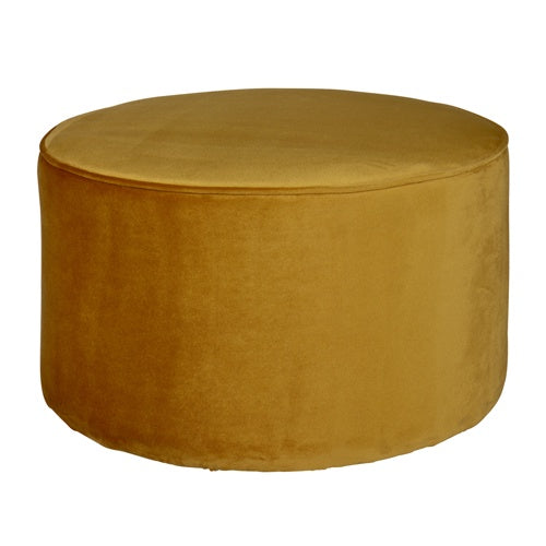 Poufs and Ottomans Singapore Sara Round Pouf Velvet Ochre