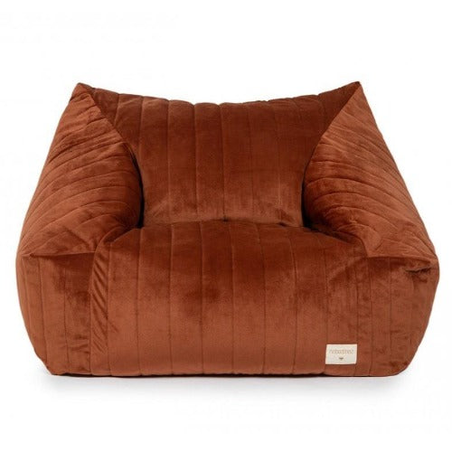 Deer Industries Kids Store Singapore, Kids Furniture Singapore, Nobodinoz Singapore, Kids Velvet Pouf Wild Brown comes with Machine-washable removable cover
