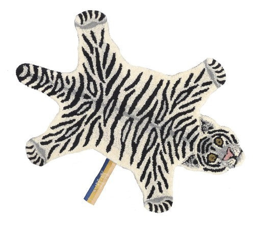 Deer Industries Kids rug Singapore, Snowy Tiger Rug. Design by Doing Goods, makes great decor for nursery or kids room jungle theme.