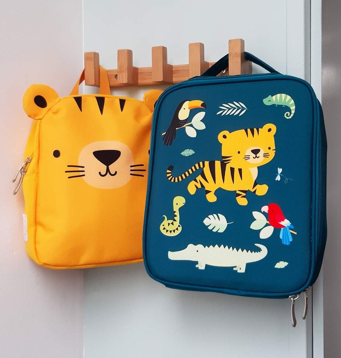 Deer Industries Lunch Box Bag, Cool Bag Jungle Tiger, Lunch Bag for Toddlers, Lunch Bag for preschool, Thermal Bag for Kids, Picnic Bag for Kids