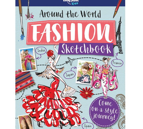 Deer Industries Kids Store, Shop Kids Books Online, Non-fiction book for children, Lonely Planet Kids Books, Around The World Fashion Sketchbook, Books for girls, books on culture and fashion, cultural dresses book for kids, educational book