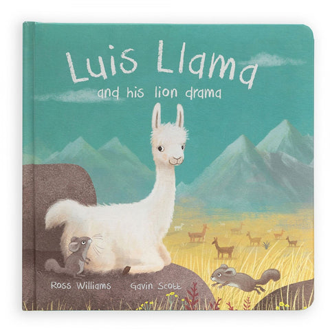 Deer Industries Jellycat Book Luis Llama. Bedtime story book about cute lama that encounters a lion. Great baby or toddler gift. Shop Jellycat at Deer Industries Singapore.