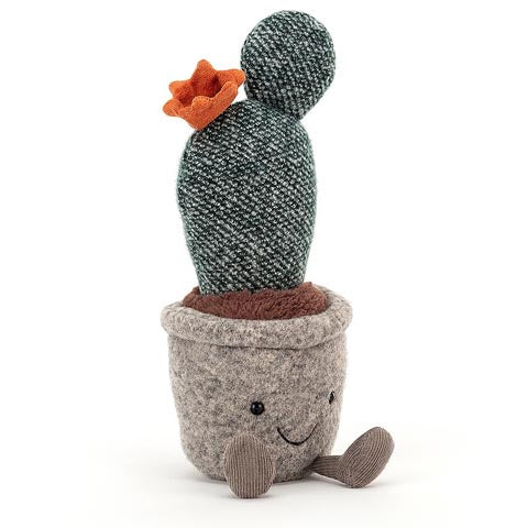 Deer Industries Soft Toy Jellycat Silly Succulent Prickly Pear Cactus. Soft toy cactus, perfect house warming gift.