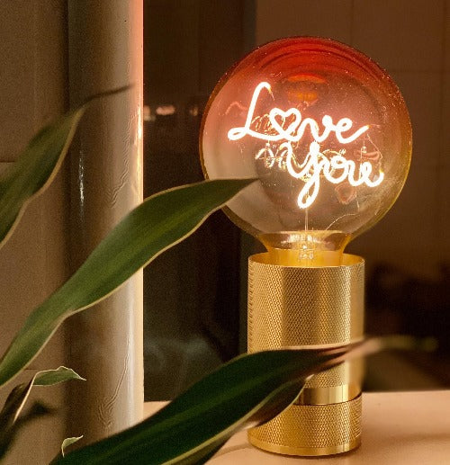 Deer Industries Decor Store Singapore, Lightings Singapore, Decorative Lighting, Love You Bulb, Message In The Bulb, Gifts for Loved ones, gift ideas, love you