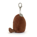 Plush keychain in the shape of a coffee bean with a face. Jellycat Singapore