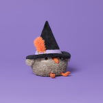 Plush toy resembling a creature with a witch hat, jellycat halloween, jellycat singapore