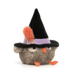 Plush toy resembling a creature with a witch hat, jellycat halloween, jellycat singapore
