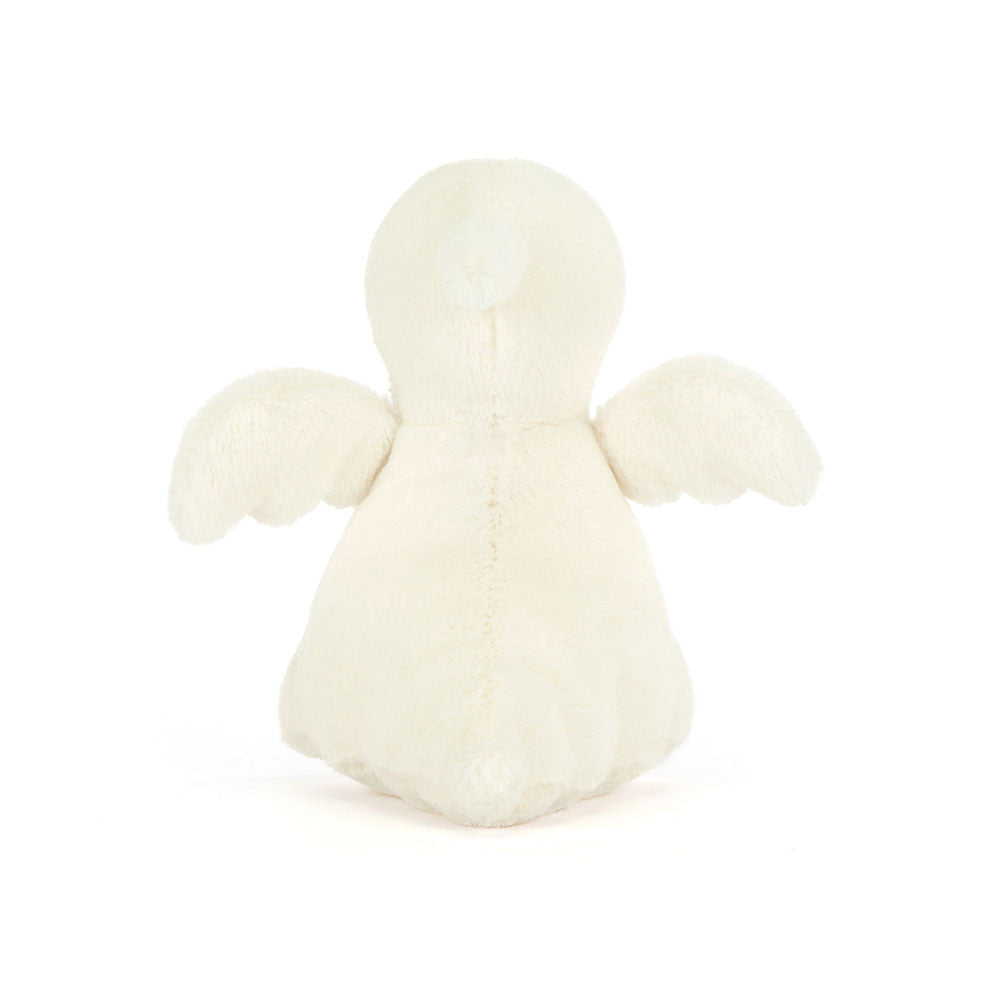 White plush ghost toy with a smiling face, jellycat halloween, jellycat singapore