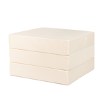 A yellow Nobodinoz Eco-Velvet Sleepover Mattress Bean Bag, convertible bean bag to mattress, kids bean bags and poufs Singapore