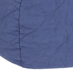 A round blue quilted beanbag made of cotton twill fabric, kids bean bags and poufs Singapore