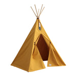 A yellow children's play tent, Tipi Nevada, made by Nobodinoz, kids tipi tent, children tipi tent, available in Singapore