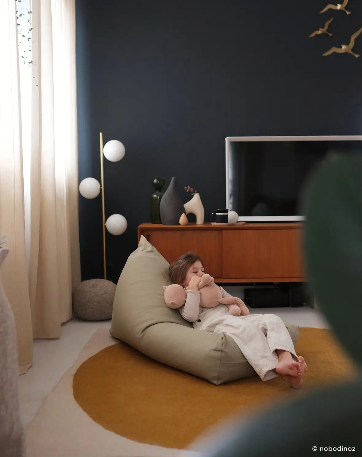 Kids Decor Store Singapore, Kids Bean bags and pouf Singapore, sage green bean bag