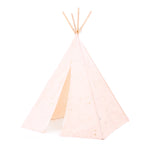 Children's play tent in pink with a geometric pattern, kids tipi tent, children tipi tent, girls room kids decor, available in Singapore