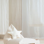 White bean bag, natural bean bag, kids bean bag and poufs Singapore