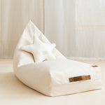 White bean bag, natural bean bag, kids bean bag and poufs Singapore