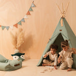 Green kids tipi tent from Nobodinoz, kids tipi tent, children tipi tent, available in Singapore