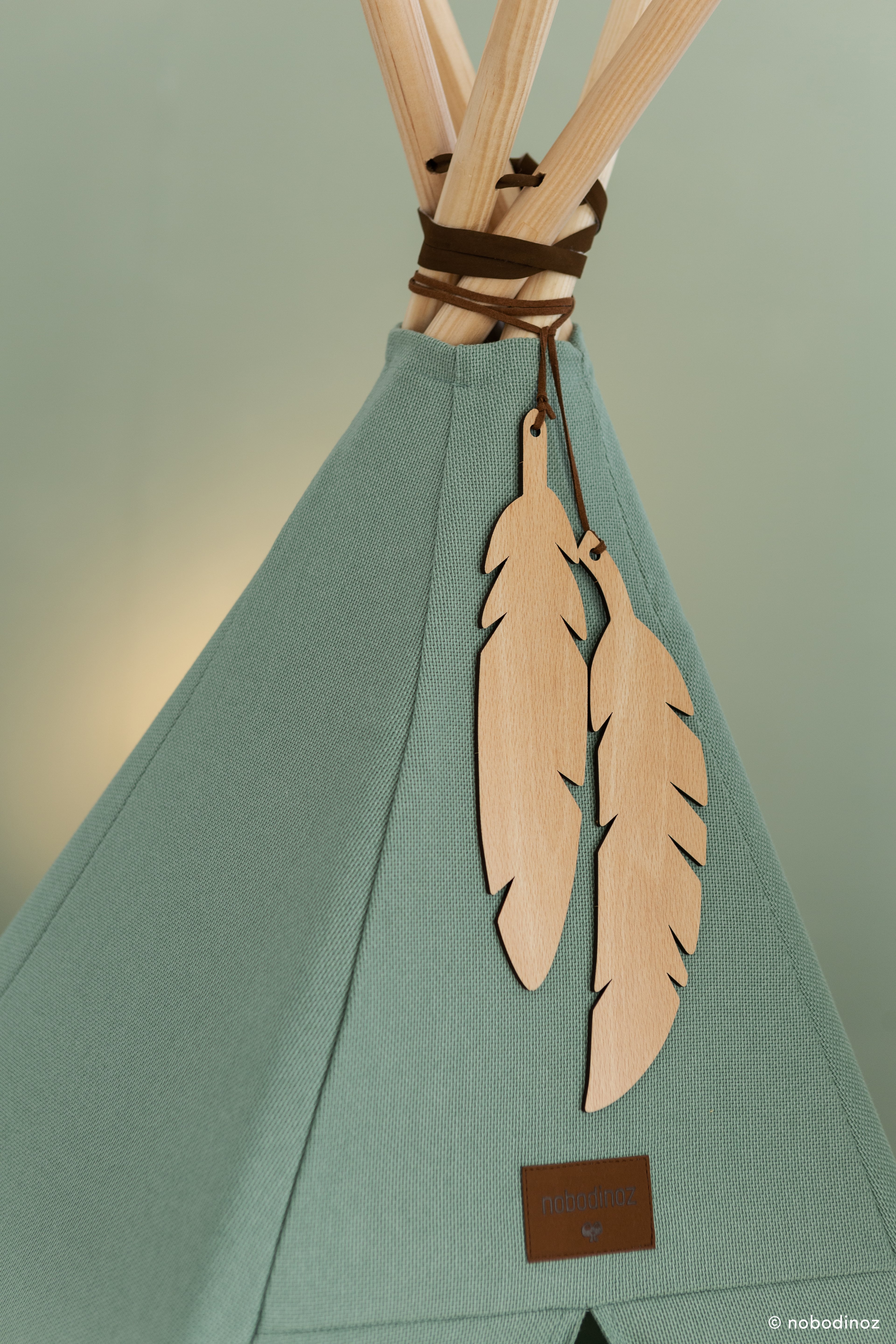 Green kids tipi tent from Nobodinoz, kids tipi tent, children tipi tent, available in Singapore