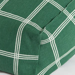 A green white windowpane patterned Nobodinoz Vibes armchair bean bag, kids bean bag and poufs Singapore