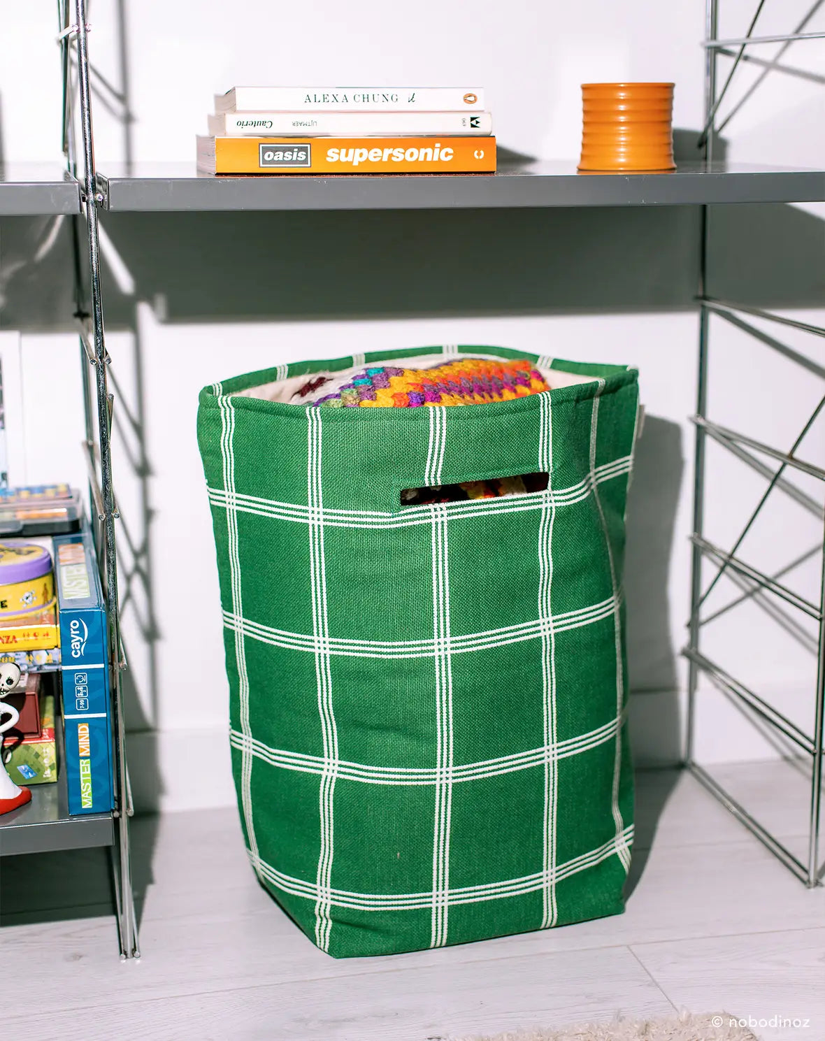 Nobodinoz Vibes Storage Basket green, kids room decor, available in Singapore