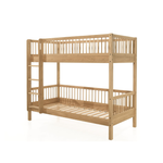 A two-story Forrest Oak Bunk Bed, convertible to 2 single beds, kids beds singapore, kids bunk bed singapore