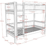 A two-story Forrest Oak Bunk Bed, convertible to 2 single beds, kids beds singapore, kids bunk bed singapore