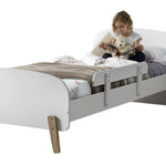 A white safety protection rail for the Vipack Kiddy Single Bed, kids beds singapore