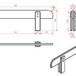 A white safety protection rail for the Vipack Kiddy Single Bed, kids beds singapore
