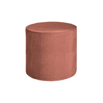 Round pink ottoman, pink velvet pouf, available in singapore
