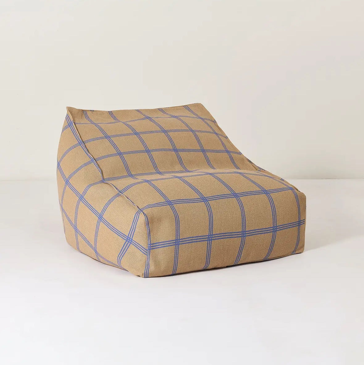 Nobodinoz vibes armchair bean bag brown blue, armchair bean bag, kids beanbags and poufs singapore, colourful home decor, eclectic design