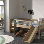 kids bed singapore Vipack forrest semi-loft bed oak with slide