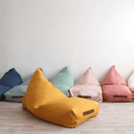 Nobodinoz Singapore, Deer Industries Singapore, Kids Bean Bag Singapore, Kids Pouf Singapore, Bean Bag with removable cover, yellow pouf, kids decor accessories singapore