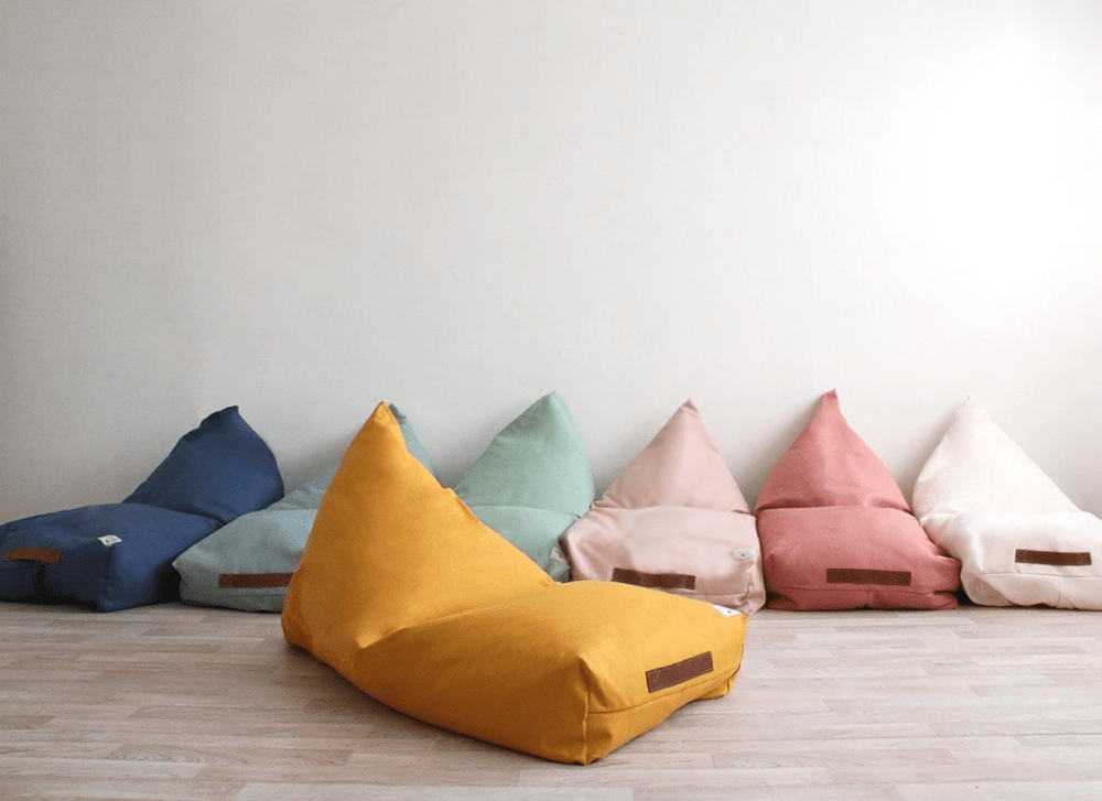 Nobodinoz Singapore, Deer Industries Singapore, Kids Bean Bag Singapore, Kids Pouf Singapore, Bean Bag with removable cover, yellow pouf, kids decor accessories singapore
