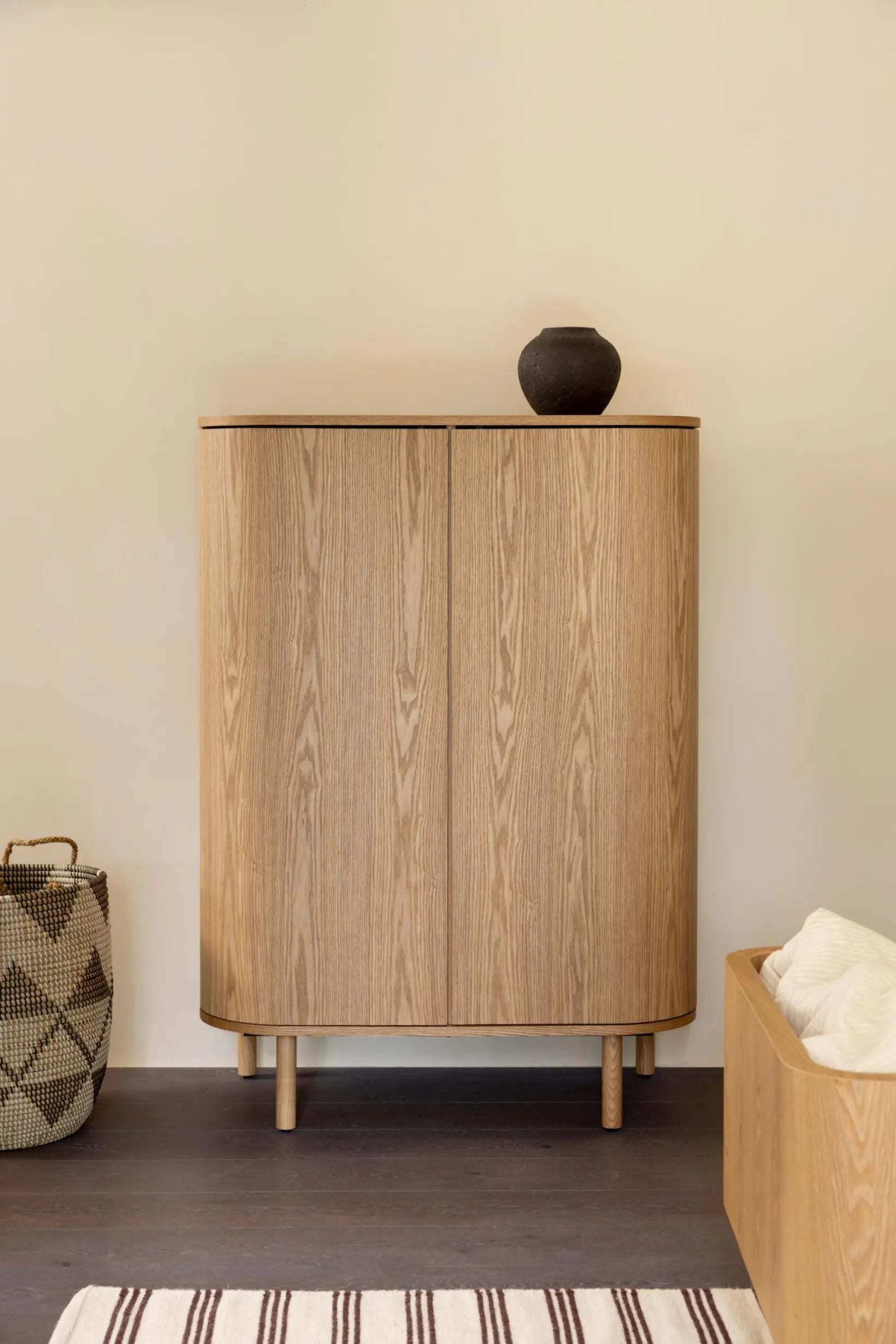 Quax Yume Wardrobe Natural Ash in oak wood for baby nurseries in Singapore