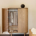 Quax Yume Wardrobe Natural Ash in oak wood for baby nurseries in Singapore