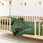 Deer Industries Kids Bed Singapore, Kids Furniture Singapore, Kids Single Bed, Kids House Bed Single, Natural House Bed, Kids Bed with protection sides
