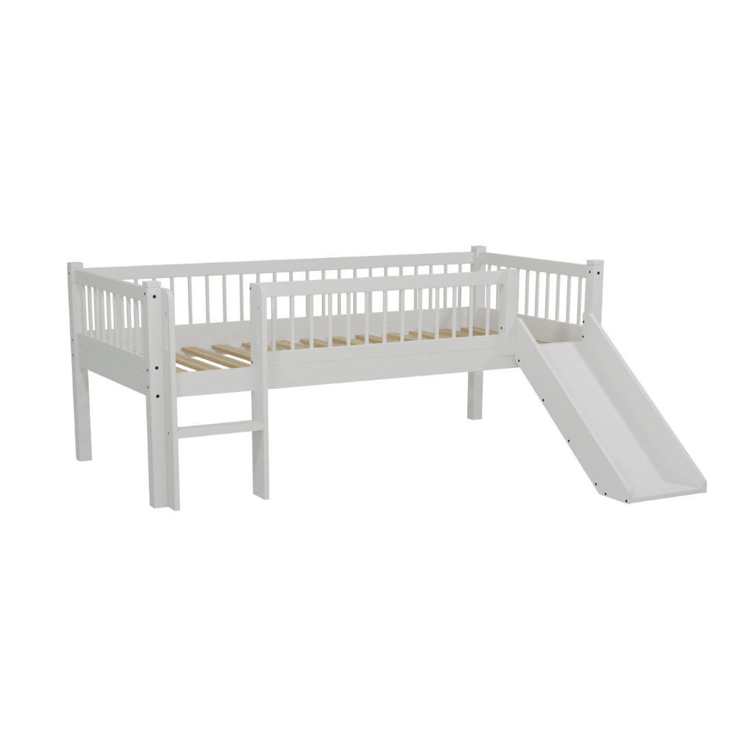 kids bed singapore vipack forrest semi loft bed white with slide