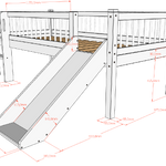 kids bed singapore vipack forrest semi loft bed white with slide