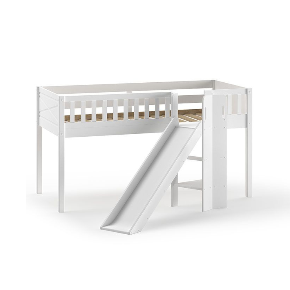 Kids-bed-singapore-white-loft-bed-with-slide