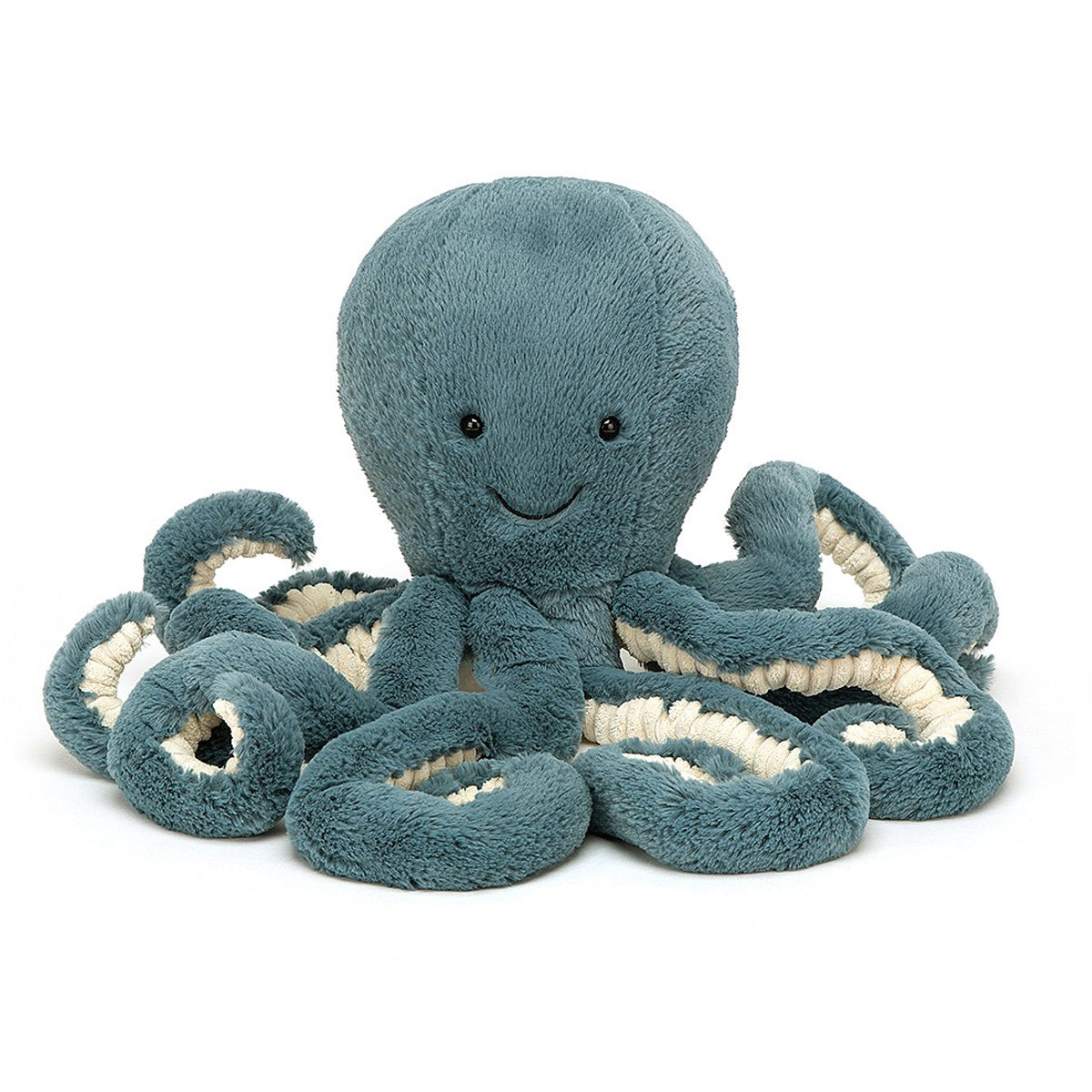 Deer Industries Kids Store Jellycat Storm Octopus Soft Toy Blue. Plush octo great decor for nursery, kids room or play area. Perfect kids gift this soft sea creature. 
