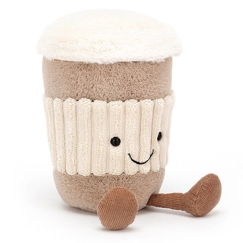 Deer Industries Soft Toy Jellycat Amuseable Coffee-to-go. Plush coffee take away, perfect present for coffee-lover. 