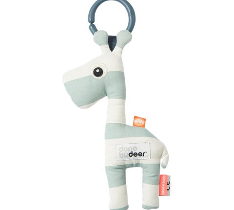 Deer Industries Baby Toy Done by Deer to go friend Raffi Blue. This grey elephant baby toy is great to attach to pram, stroller or baby gym.